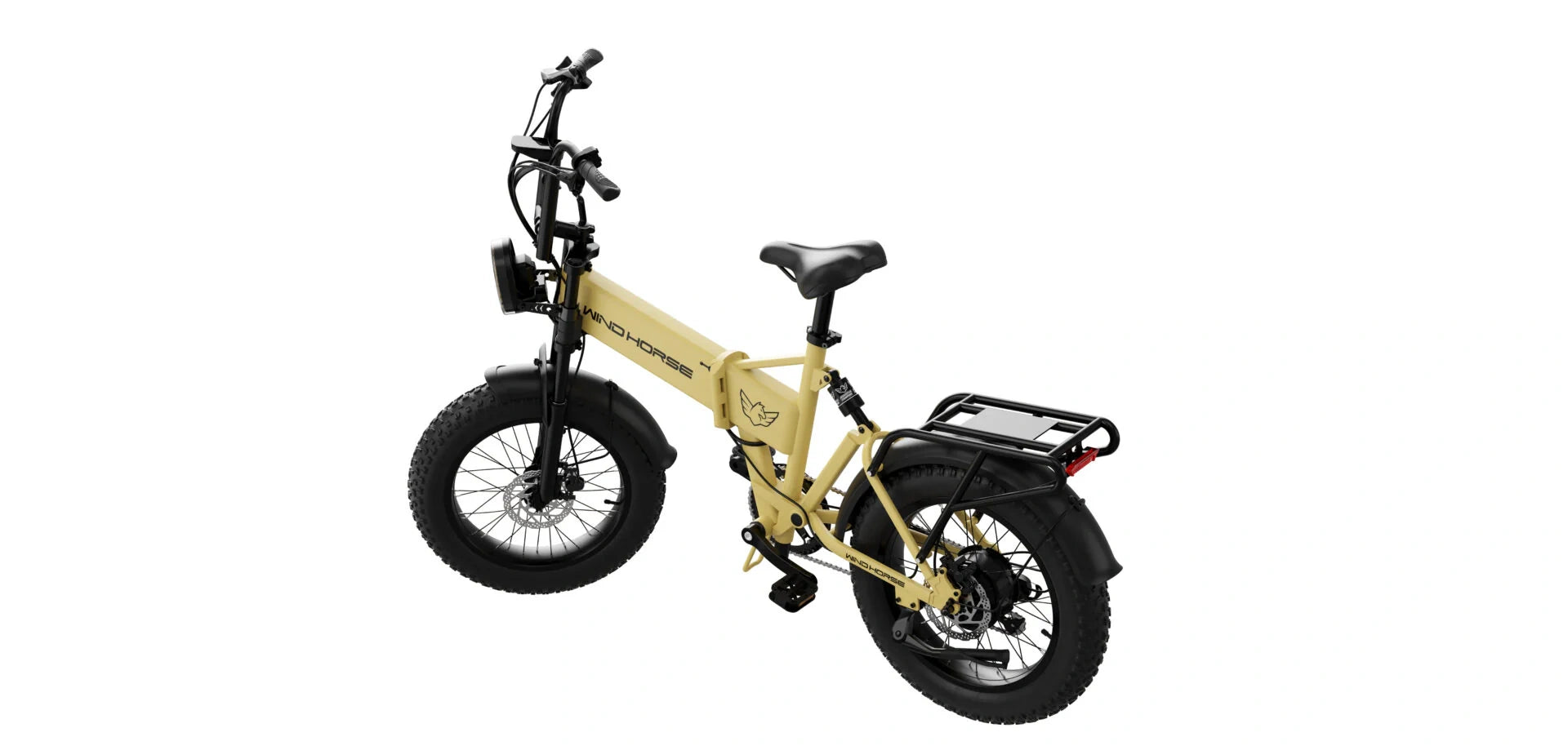 Gold electric bike on a white background