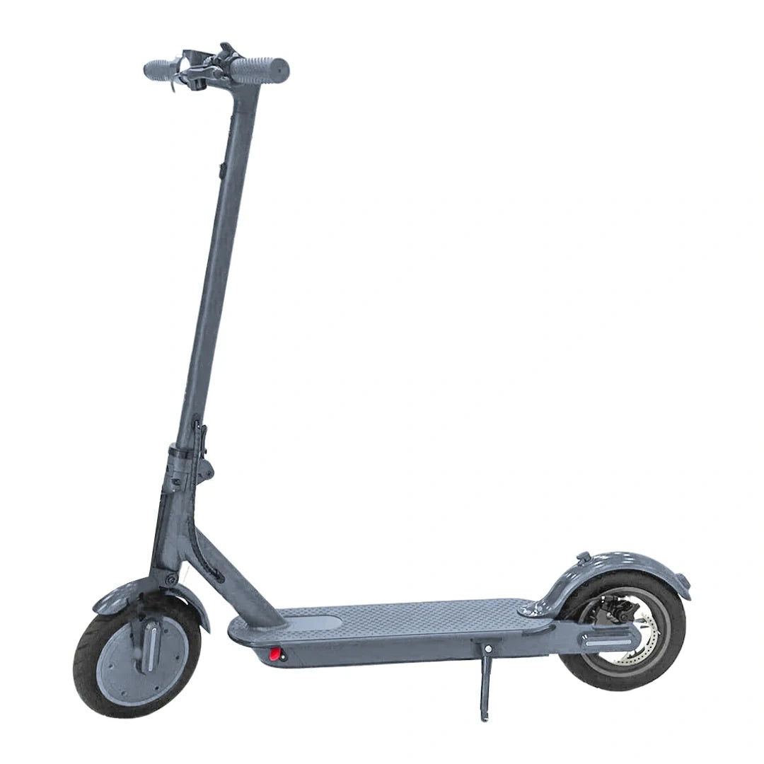 Gray electric scooter on a white background