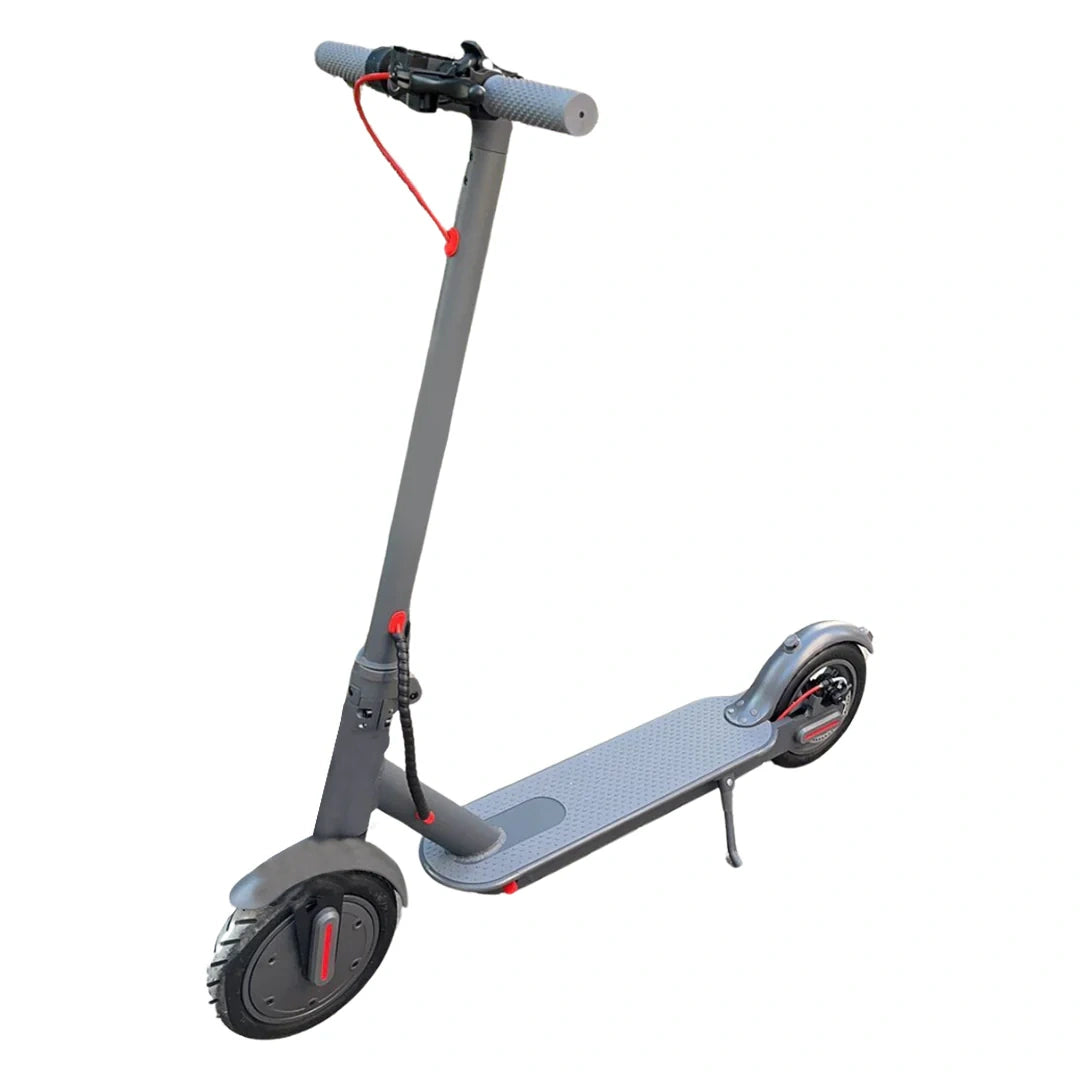 Gray electric scooter on a white background