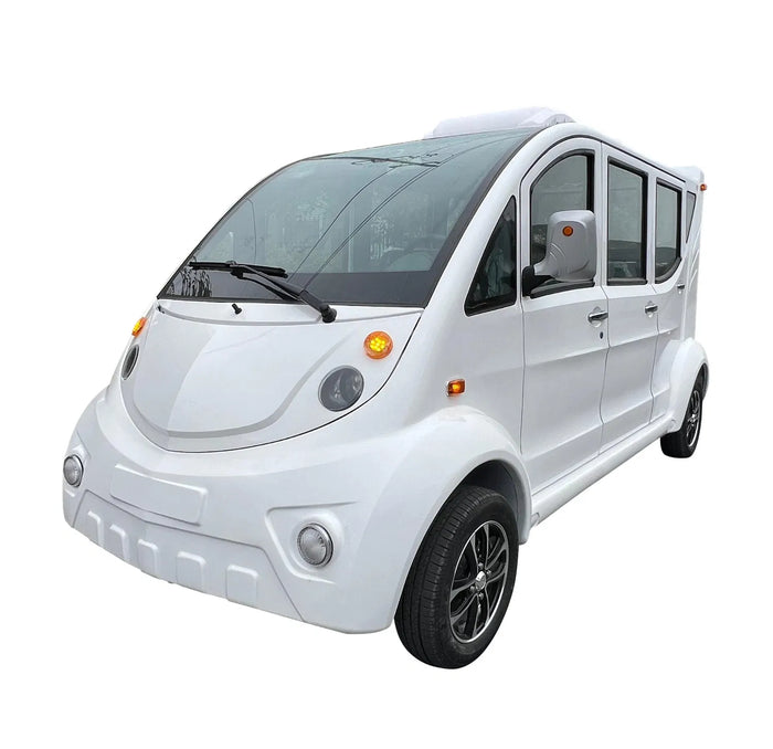 Small white car on a white background