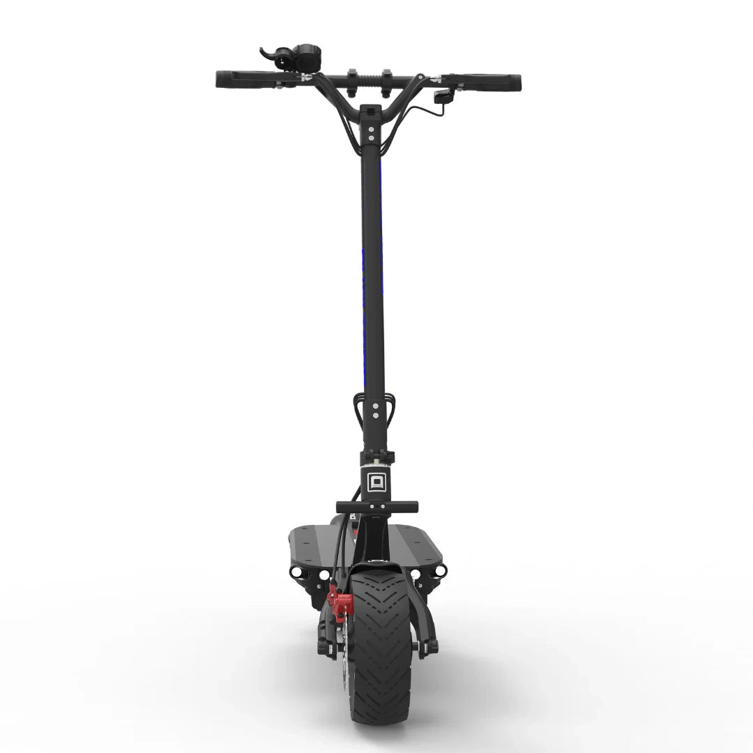 Black electric scooter on a white background