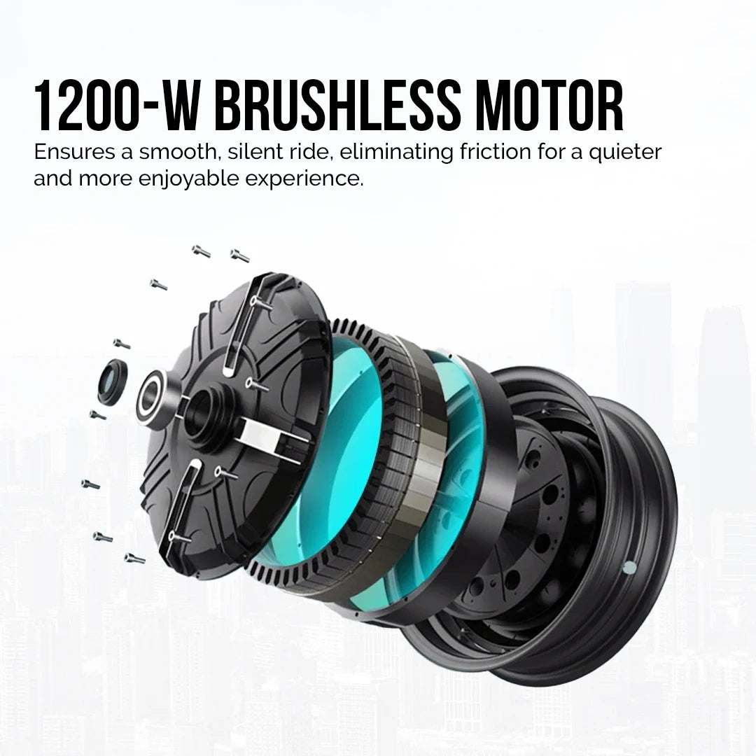 1200-W brushless motor with text on a white background