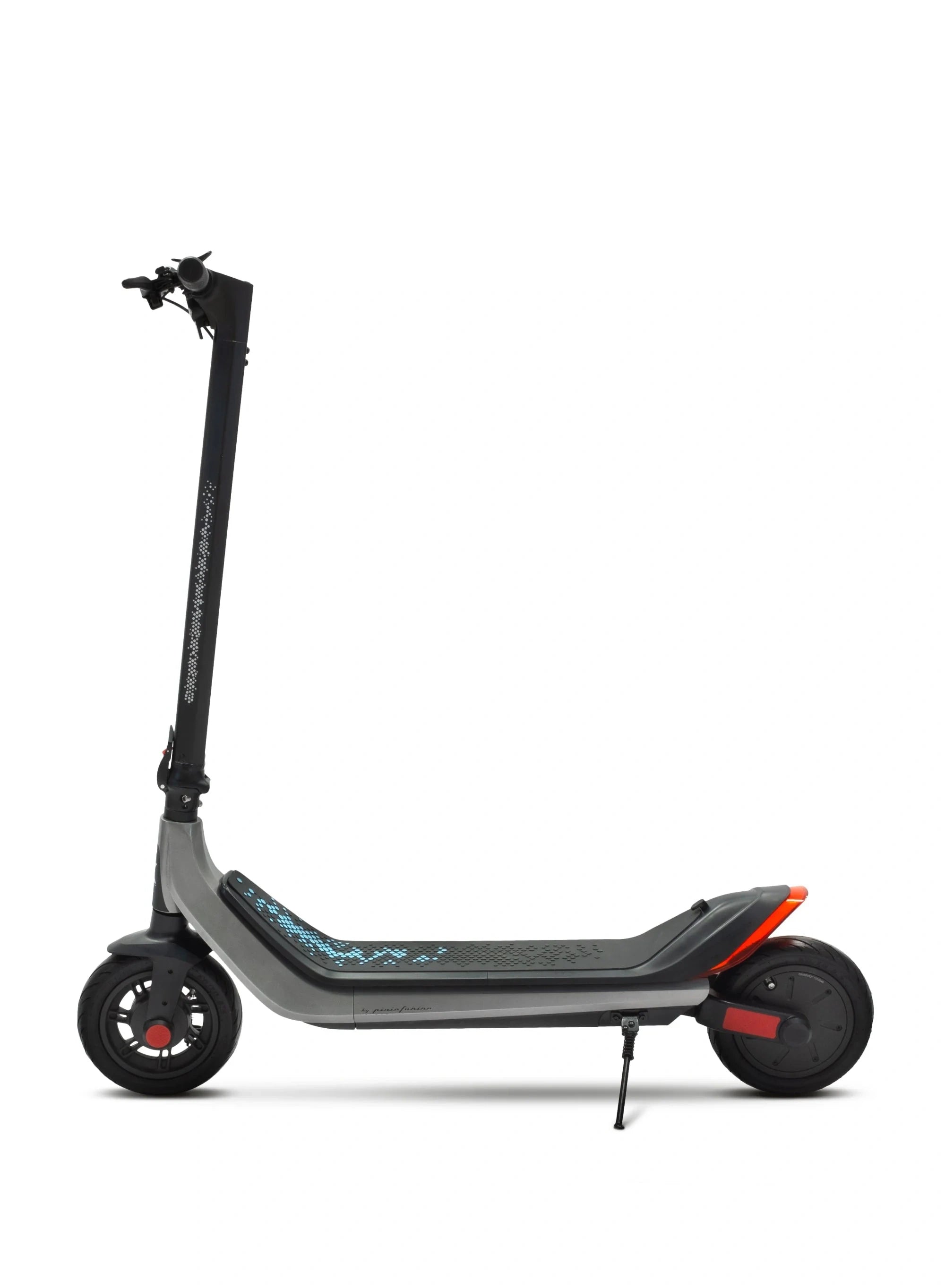 Black electric scooter on a white background