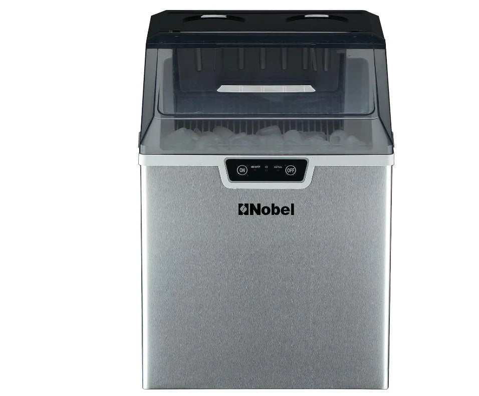 Nobel ice maker machine on a white background