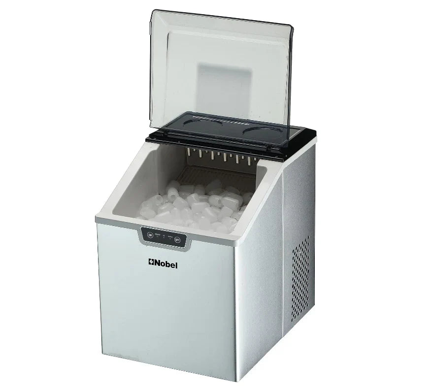 Portable ice maker with ice storage on a white background