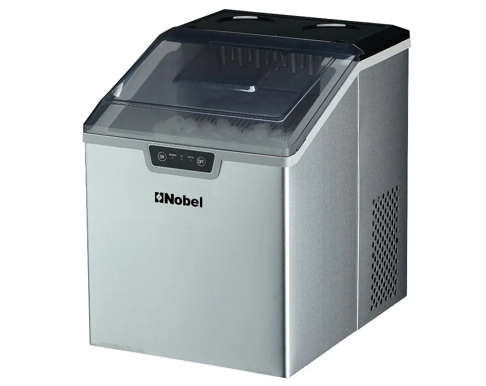 Nobel ice maker machine on a white background