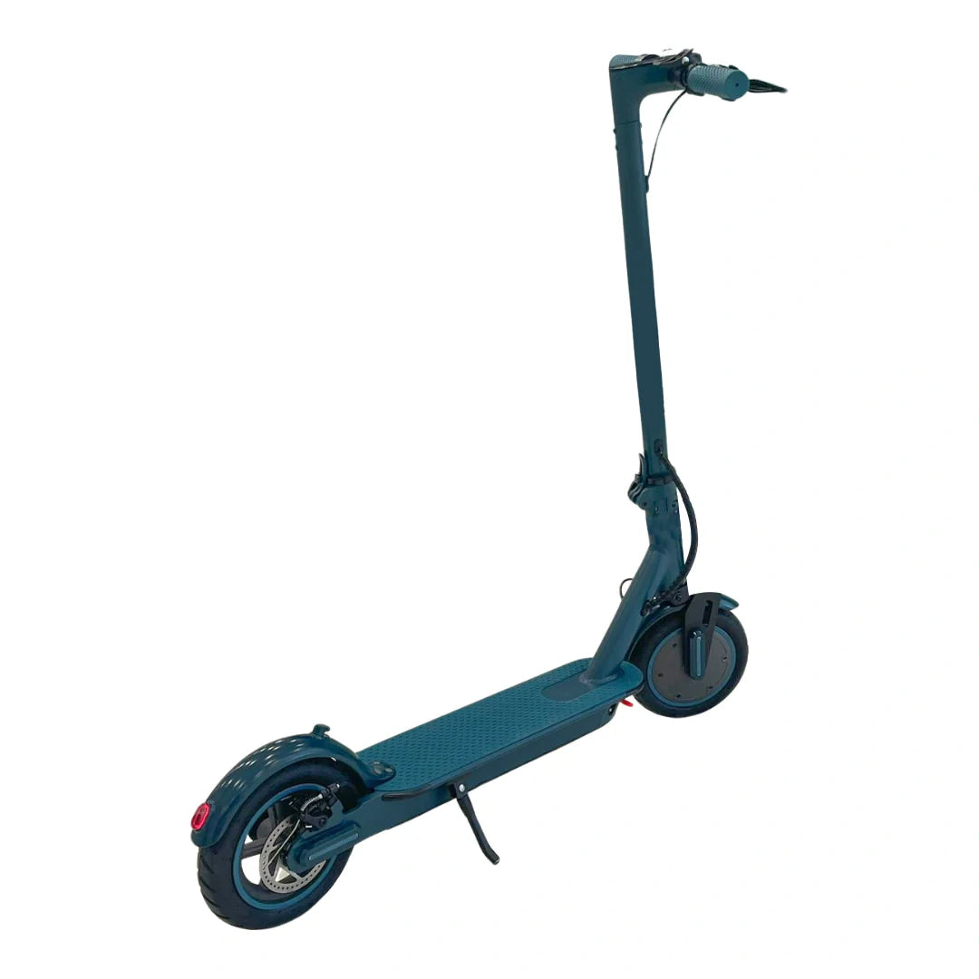 Blue electric scooter on a white background