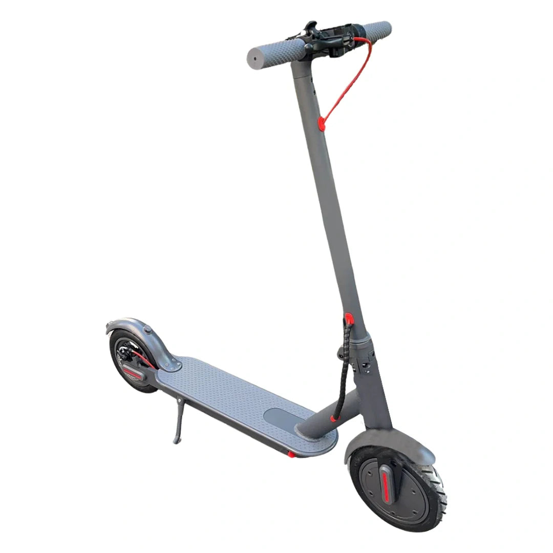 Gray electric scooter on a white background